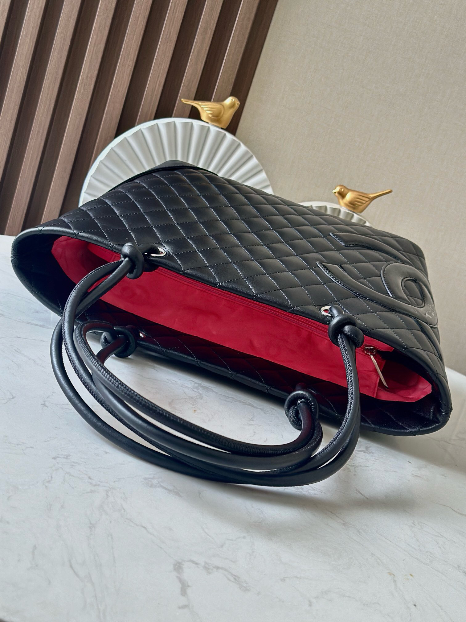 Chanel Black Calfskin Basket Tote Bag - Image 3