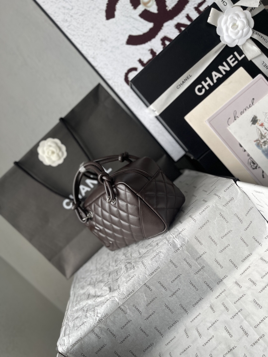 Chanel Black and White Panda Bowling Pillow Bag - Image 3