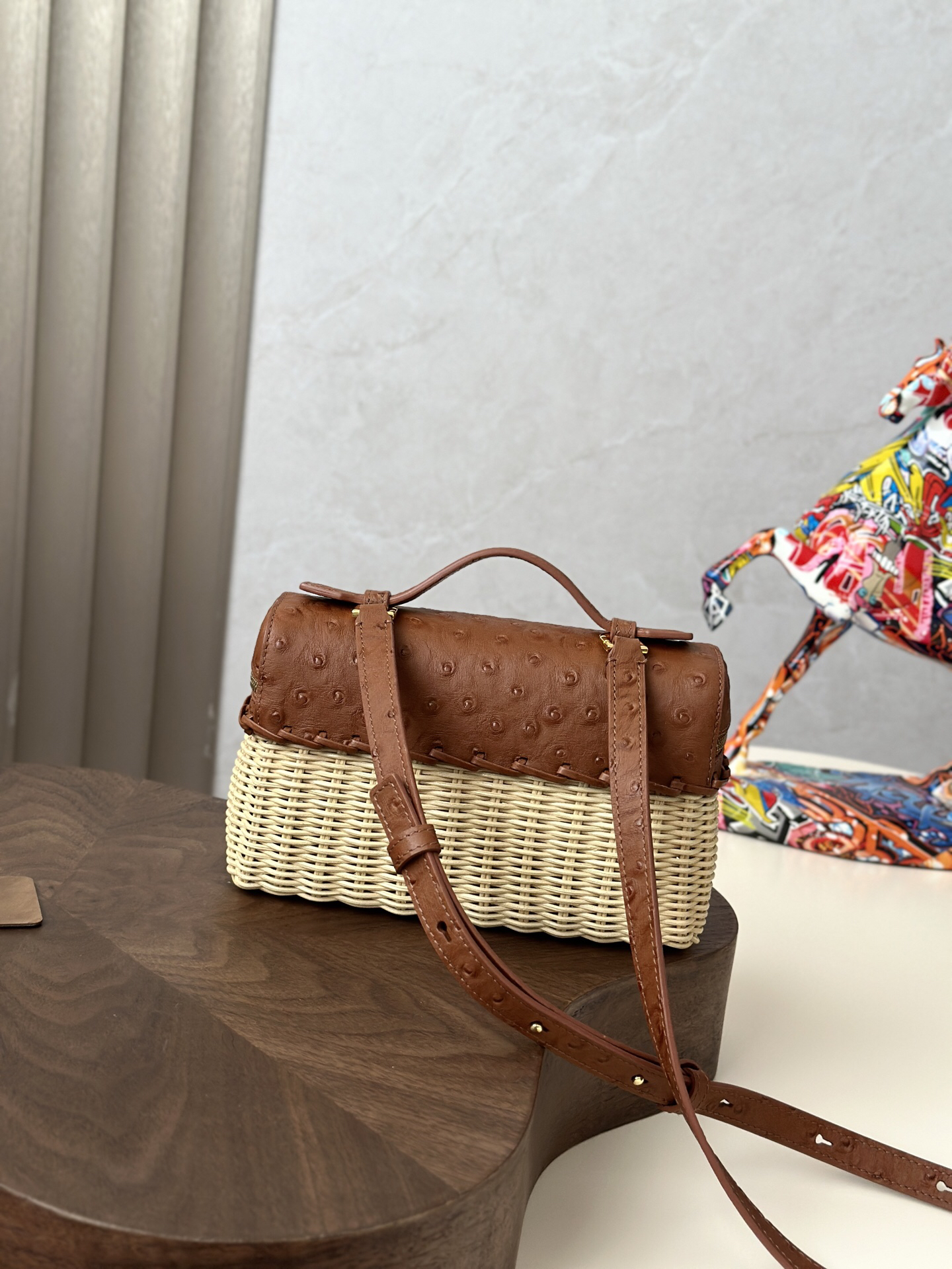 ExtraPocket Woven Bamboo Handbag - Image 3