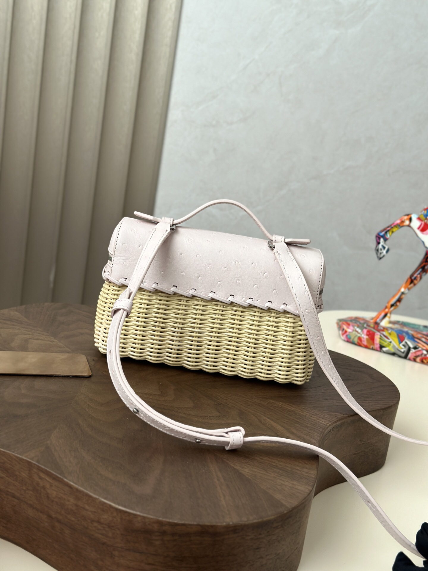ExtraPocket Woven Bamboo Handbag - Image 3