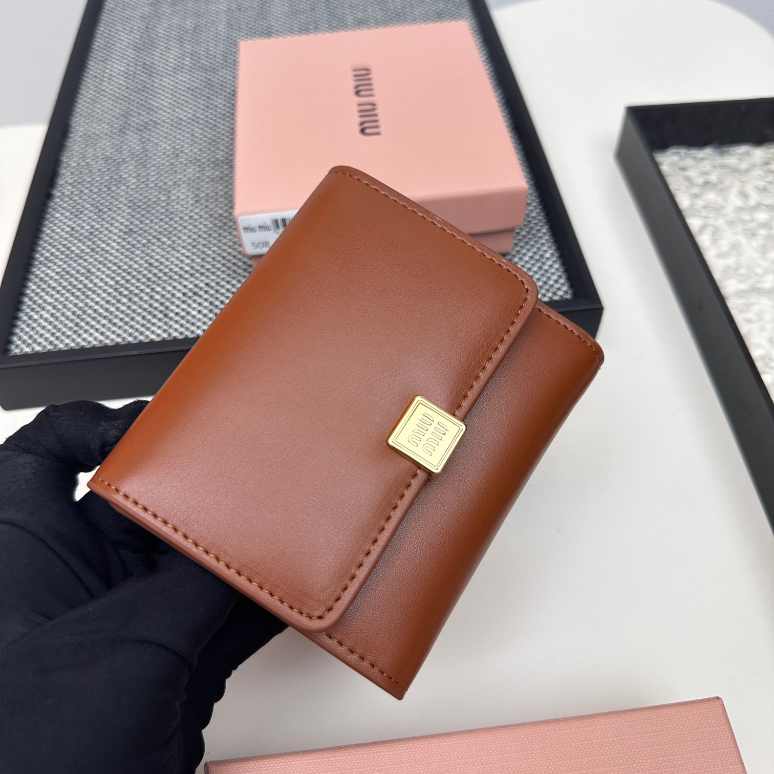 Miu Miu Leather Coin Purse and Card Holder - Image 3