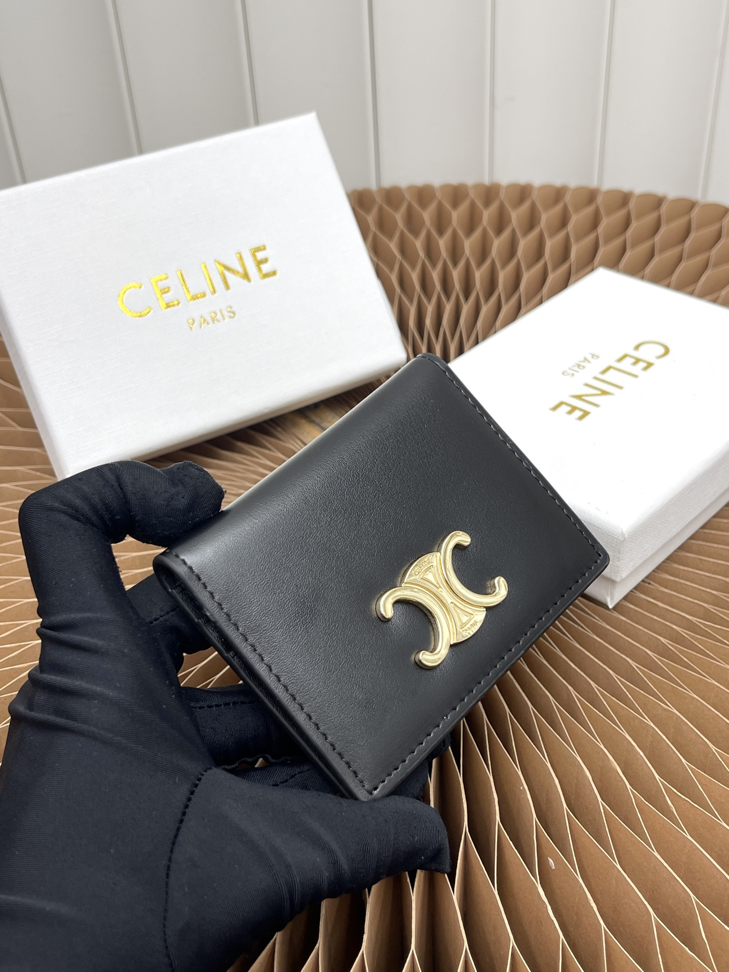Celine Triomphe Bifold Card Holder - Image 3