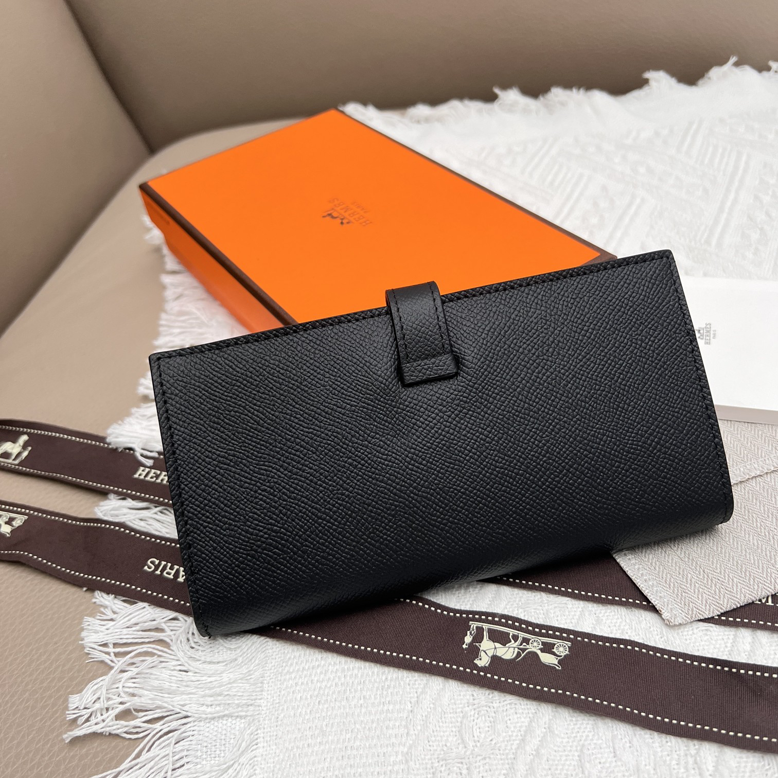 Hermes Leather Zip Wallet - Image 3