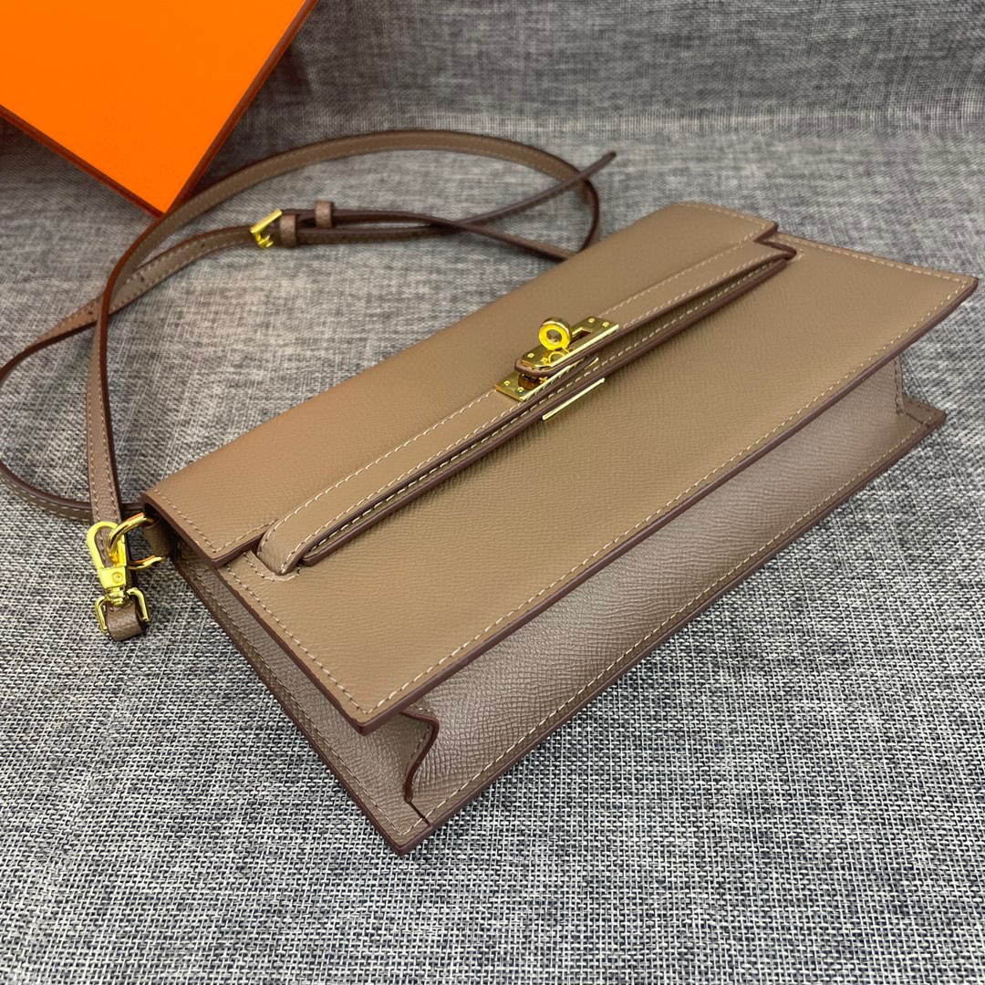 Hermes Kelly Leather Shoulder Bag - Image 3
