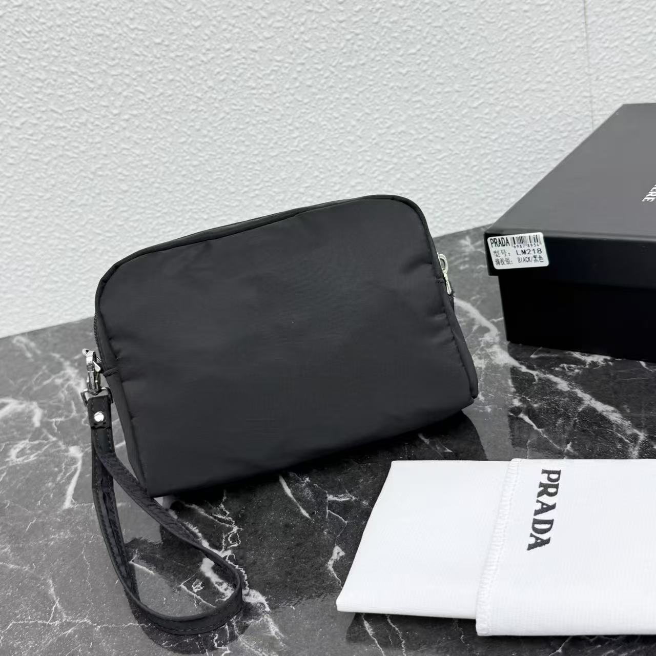 Prada Recycled Nylon Zip Clutch - Image 3