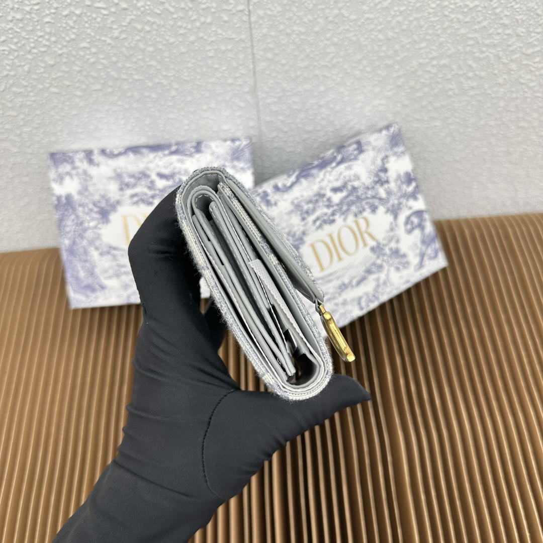 Dior Saddle Lotus Nymphea Wallet in Blue Dior Oblique - Image 3