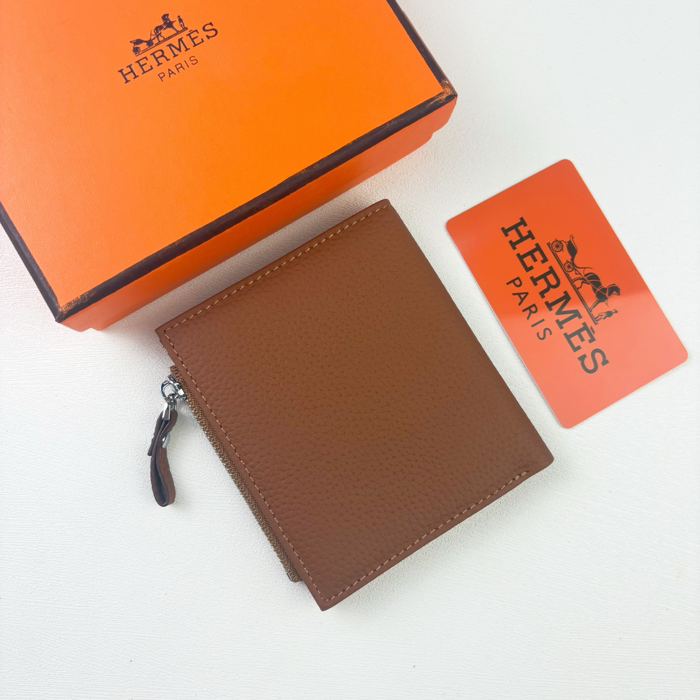 Hermes Silk'in Togo Leather Wallet - Image 3