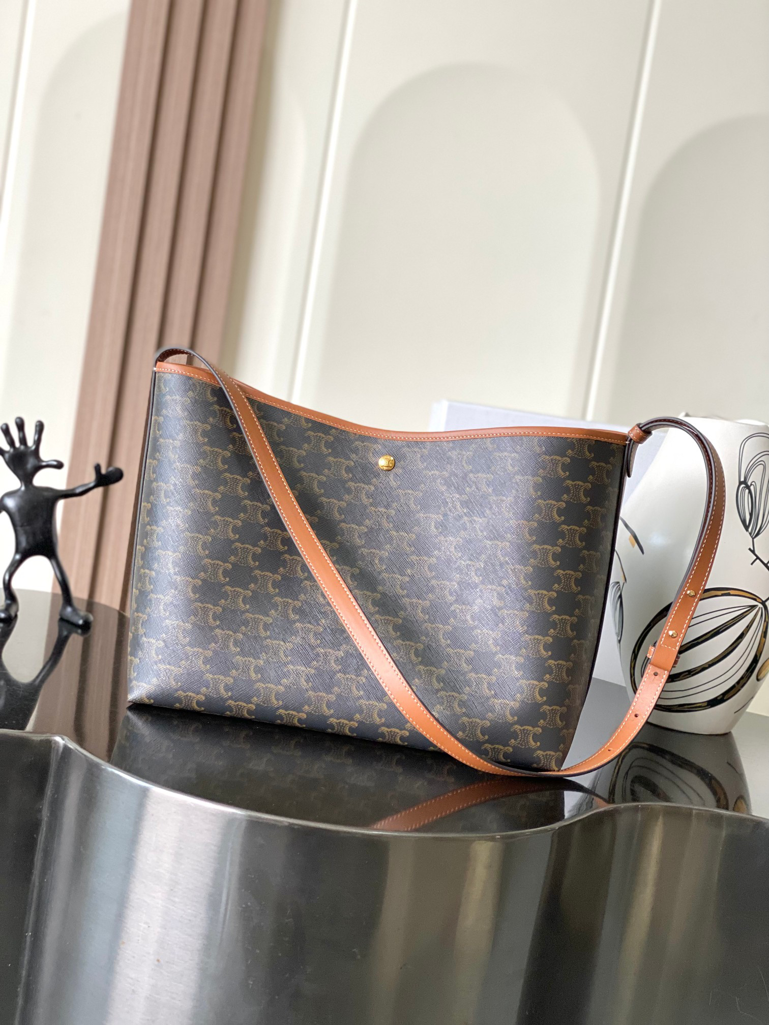 CELINE Monogram Soft Shopper Shoulder Bag - Image 3