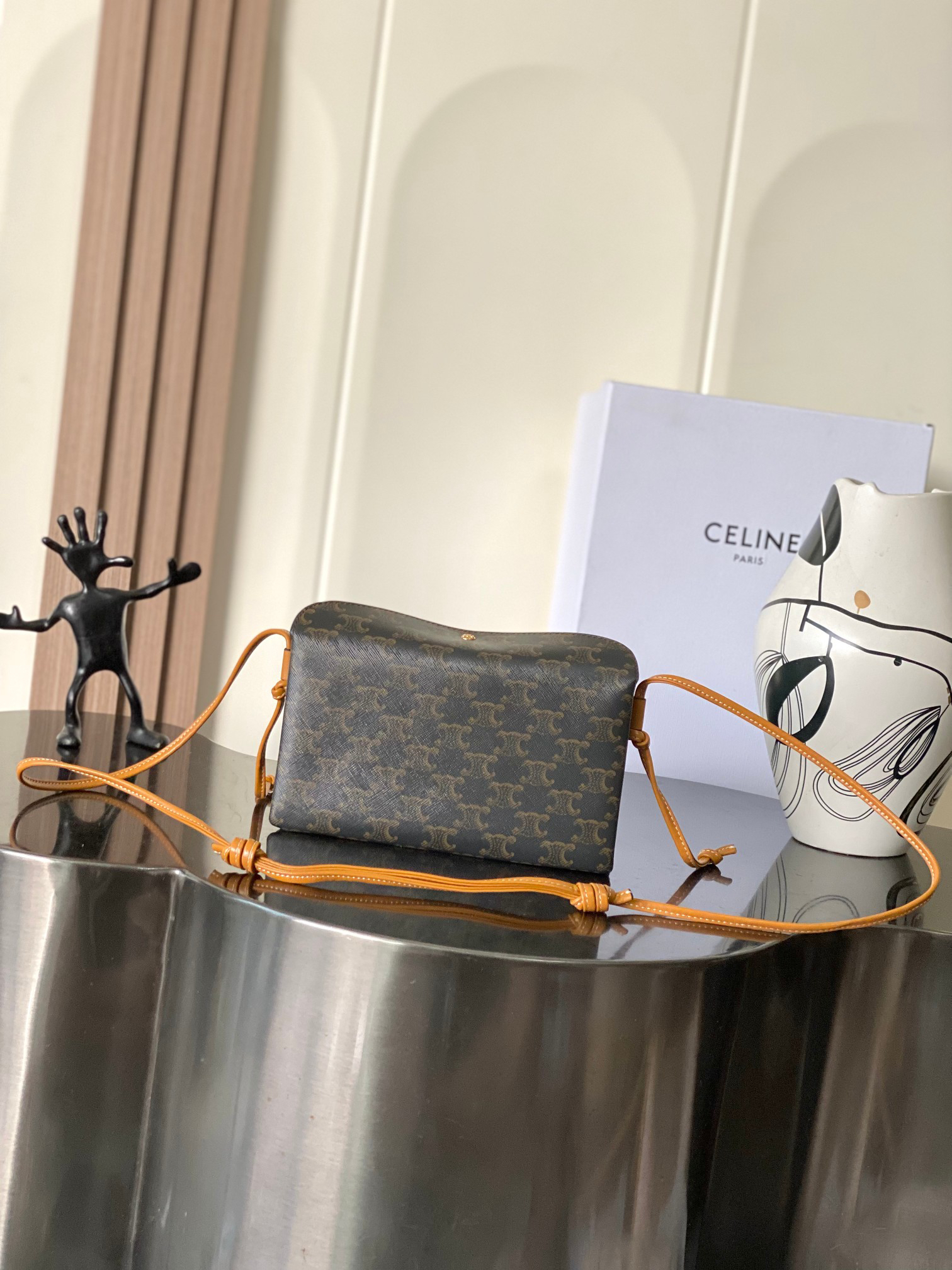 Celine Trio Logo-Print Crossbody Bag - Image 3