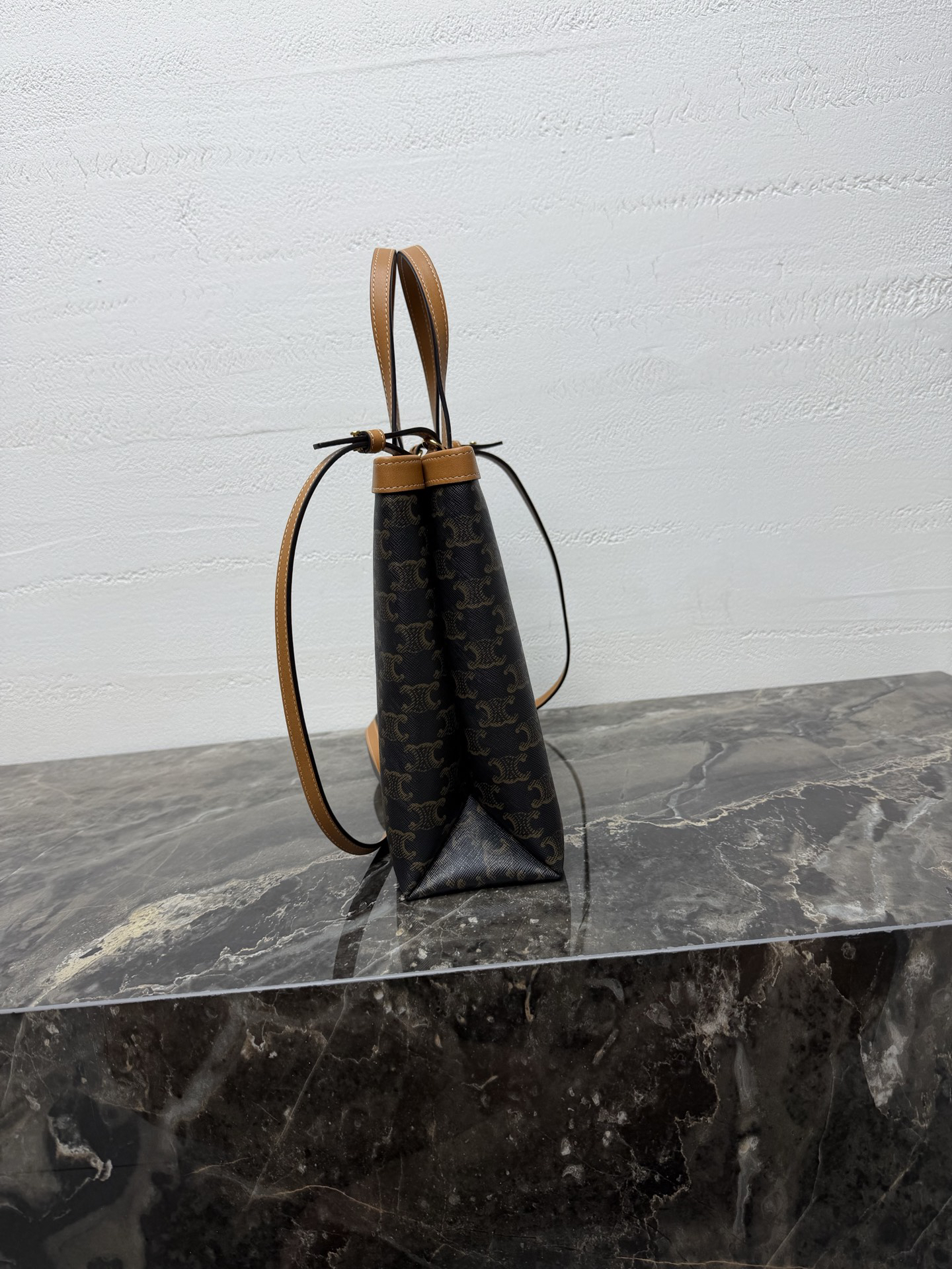 Celine Small Square Cabas Logo-Print Tote Bag - Image 3