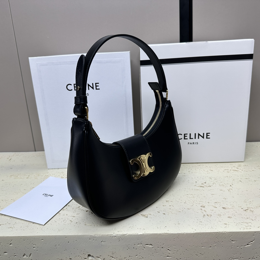 TRIOME Ava Logo-Print Calfskin Leather Shoulder Bag - Image 3
