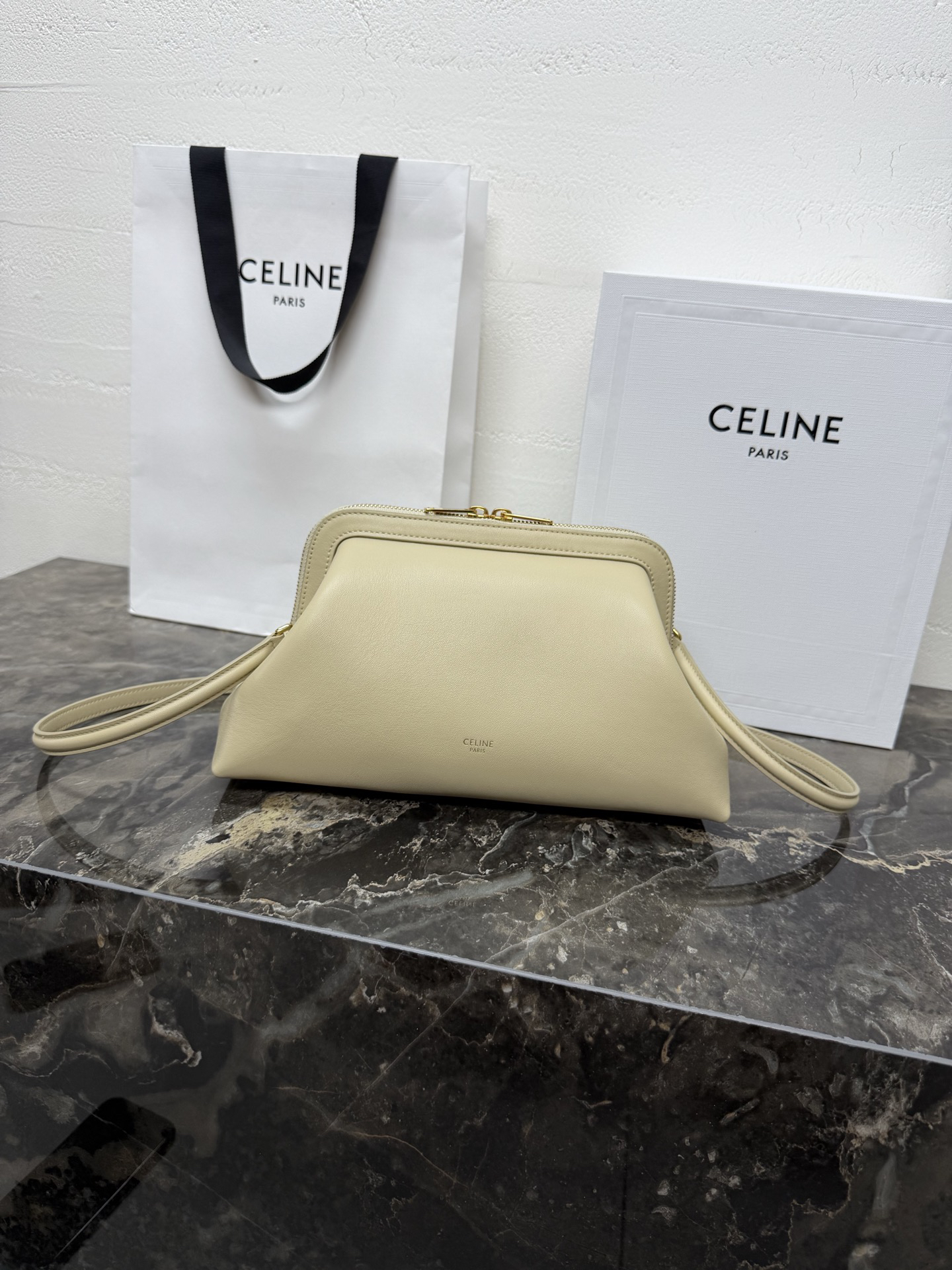 Small Leather Handbag with Steel Hardware - Image 3