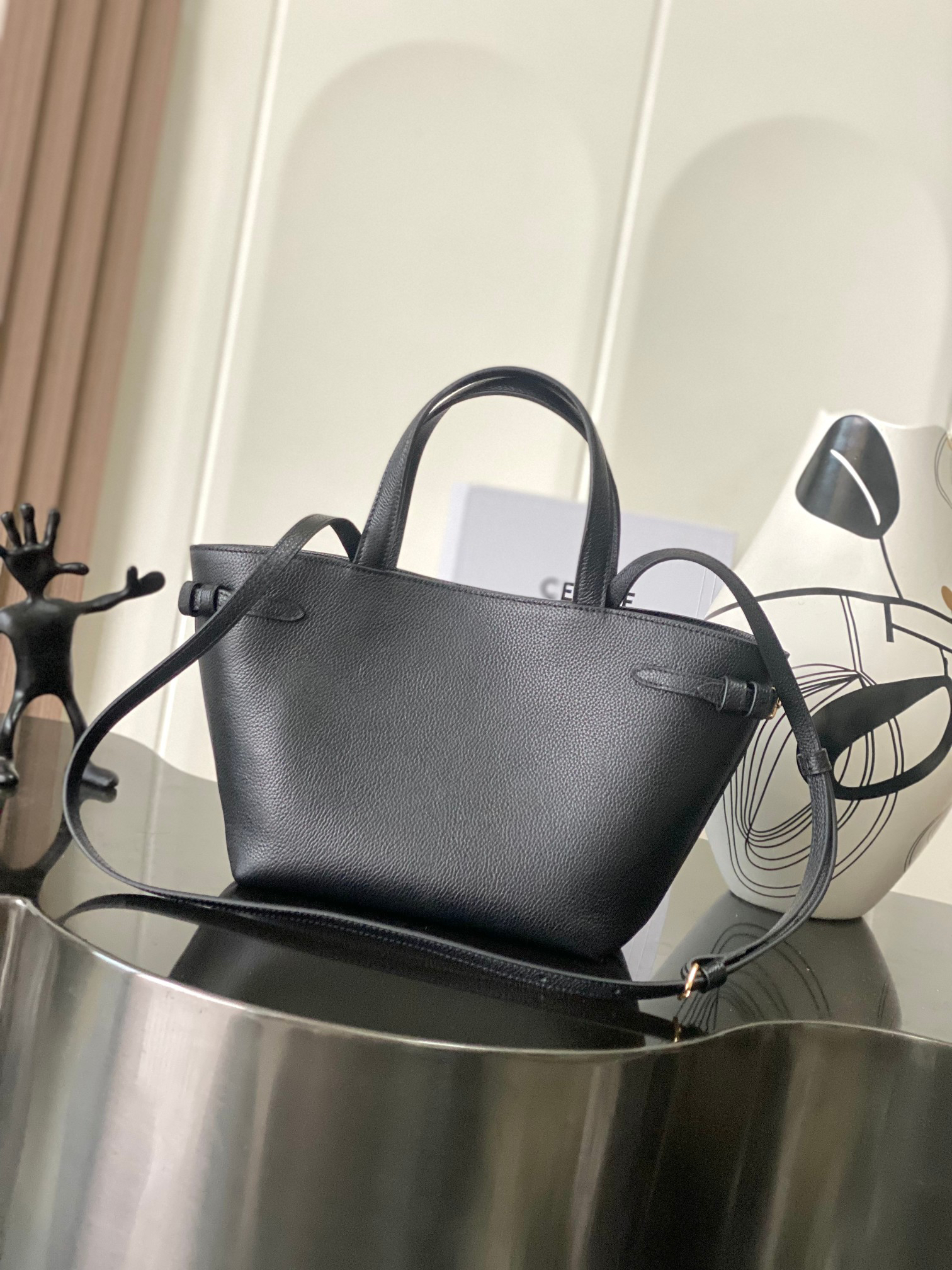 Celine Mini Cabas Anais Grained Calfskin Bag - Image 3