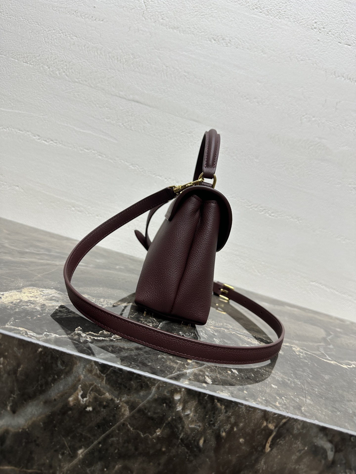 TEEN NINO Textured Glossy Leather Crossbody Handbag - Image 3