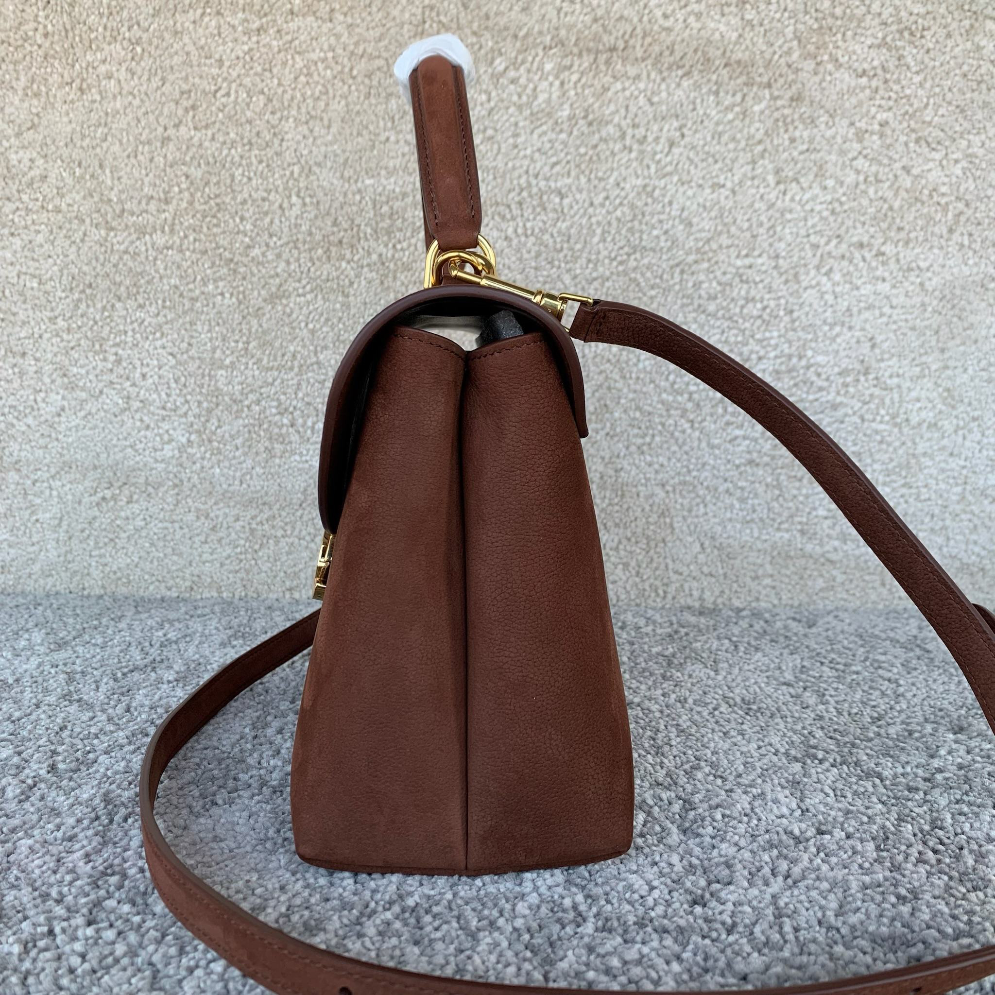 Celine Nino Medium Handbag in Chestnut Calfskin - Image 3