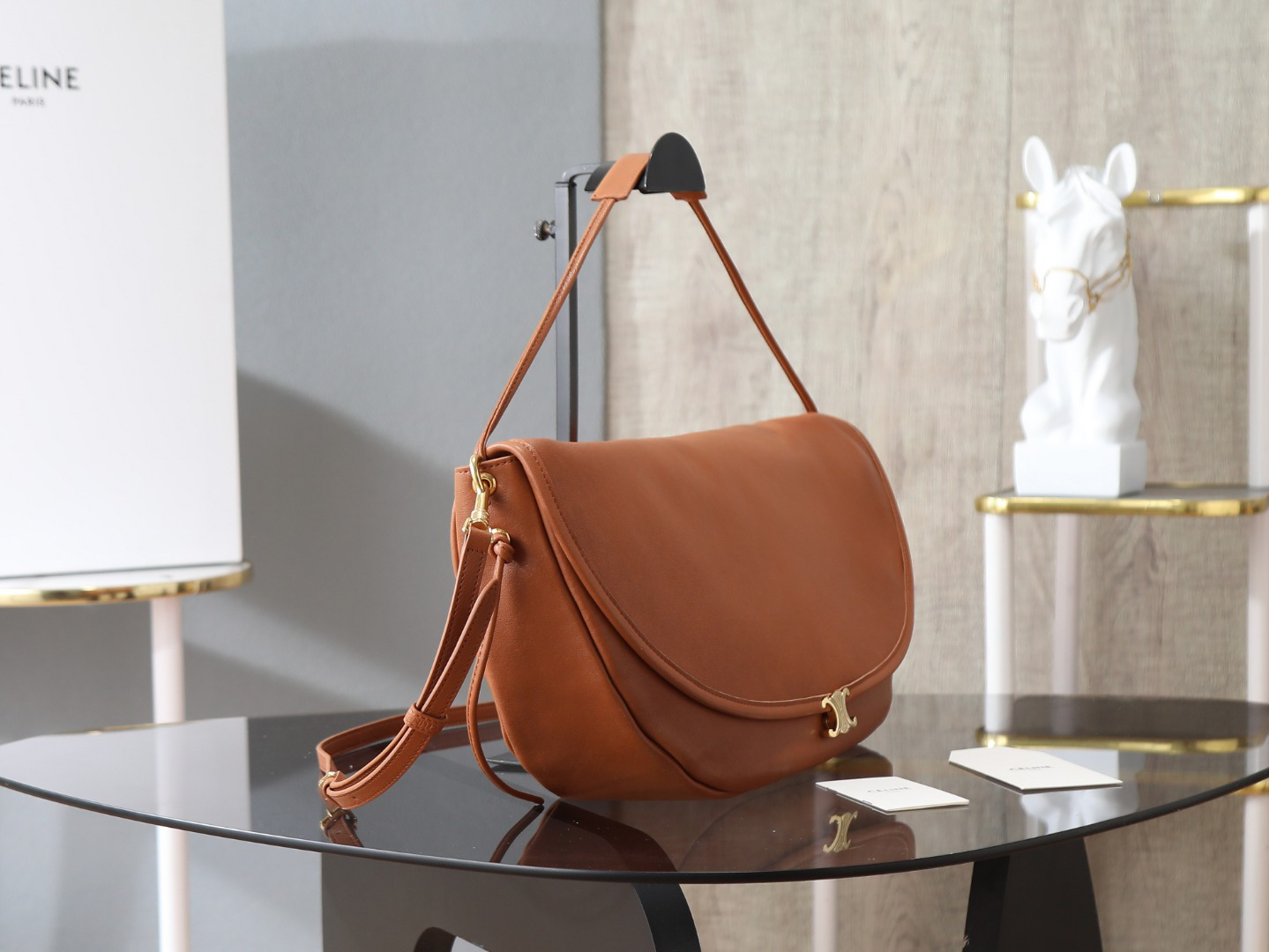 Celine Soft Triomphe Half-Moon Bag - Image 3