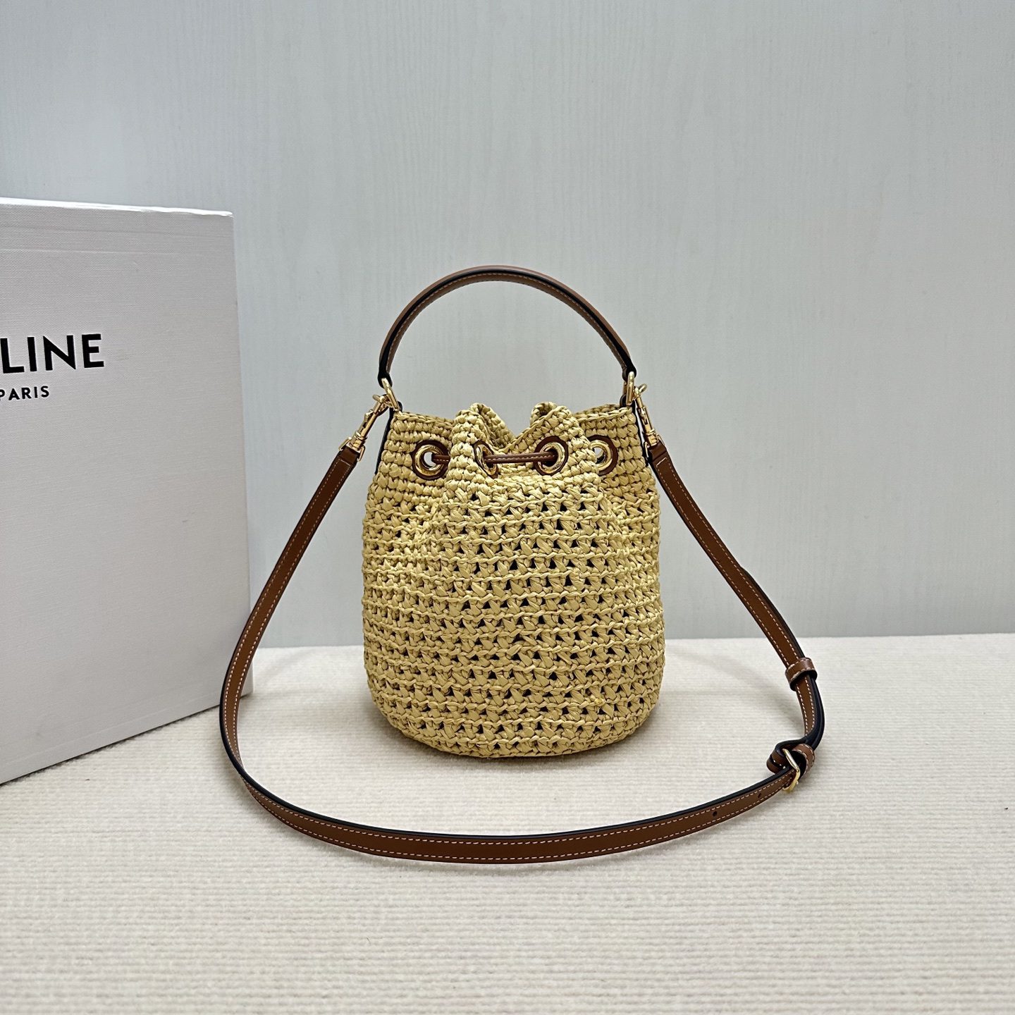 CELINE Teen Clara Woven Crossbody Bag - Image 3