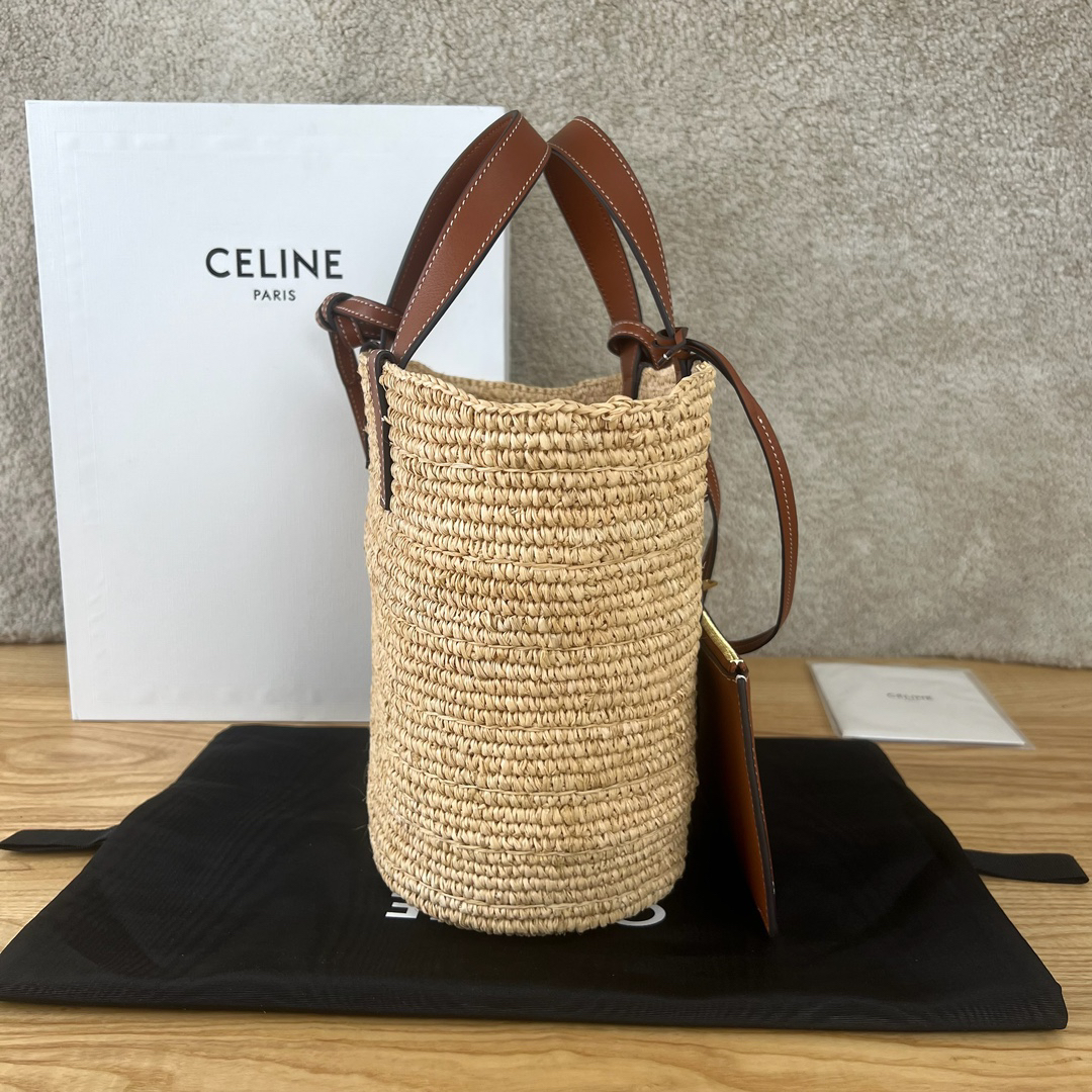 TEEN Plant-Based Material and Cowhide Leather Soft Classic Woven Tote Bag - Image 3