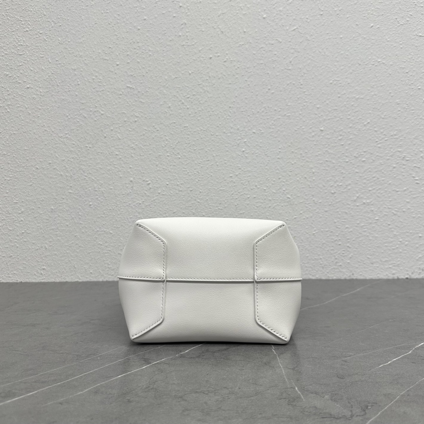 Small White Leather Hobo Bag - Image 4