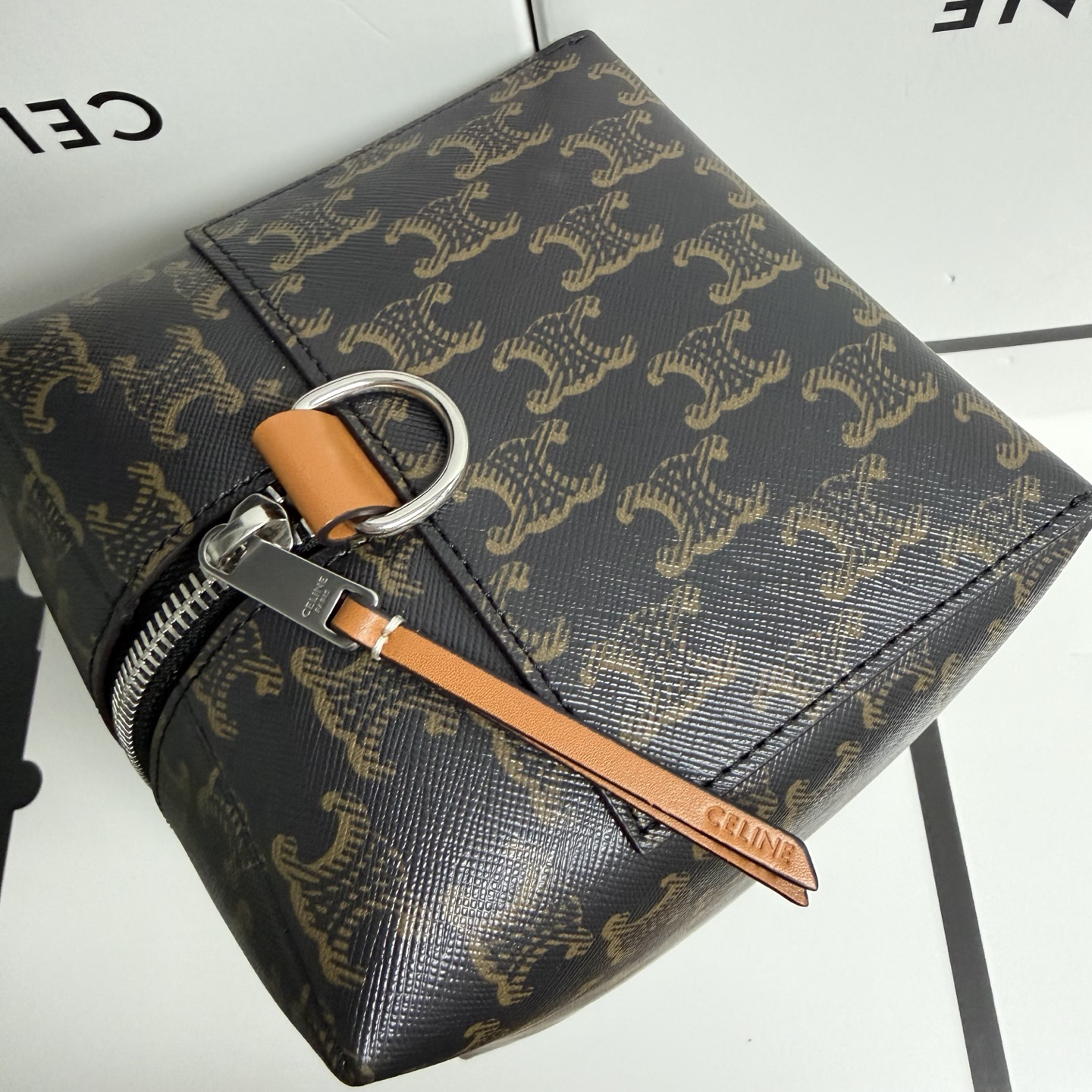 CELINE Take Away Vintage Monogram Crossbody Bag - Image 4