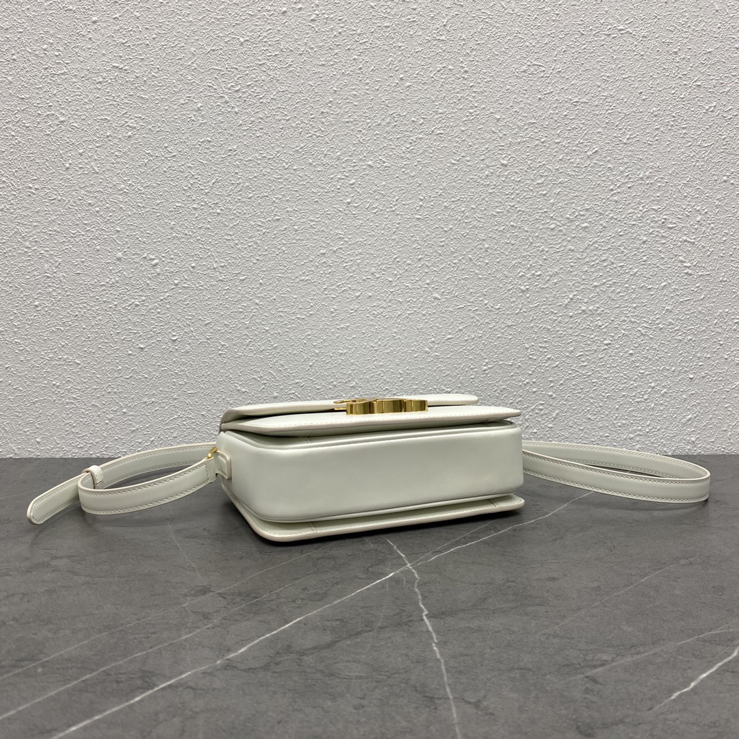 Triome New Classic Off-White Leather Crossbody Bag - Image 4