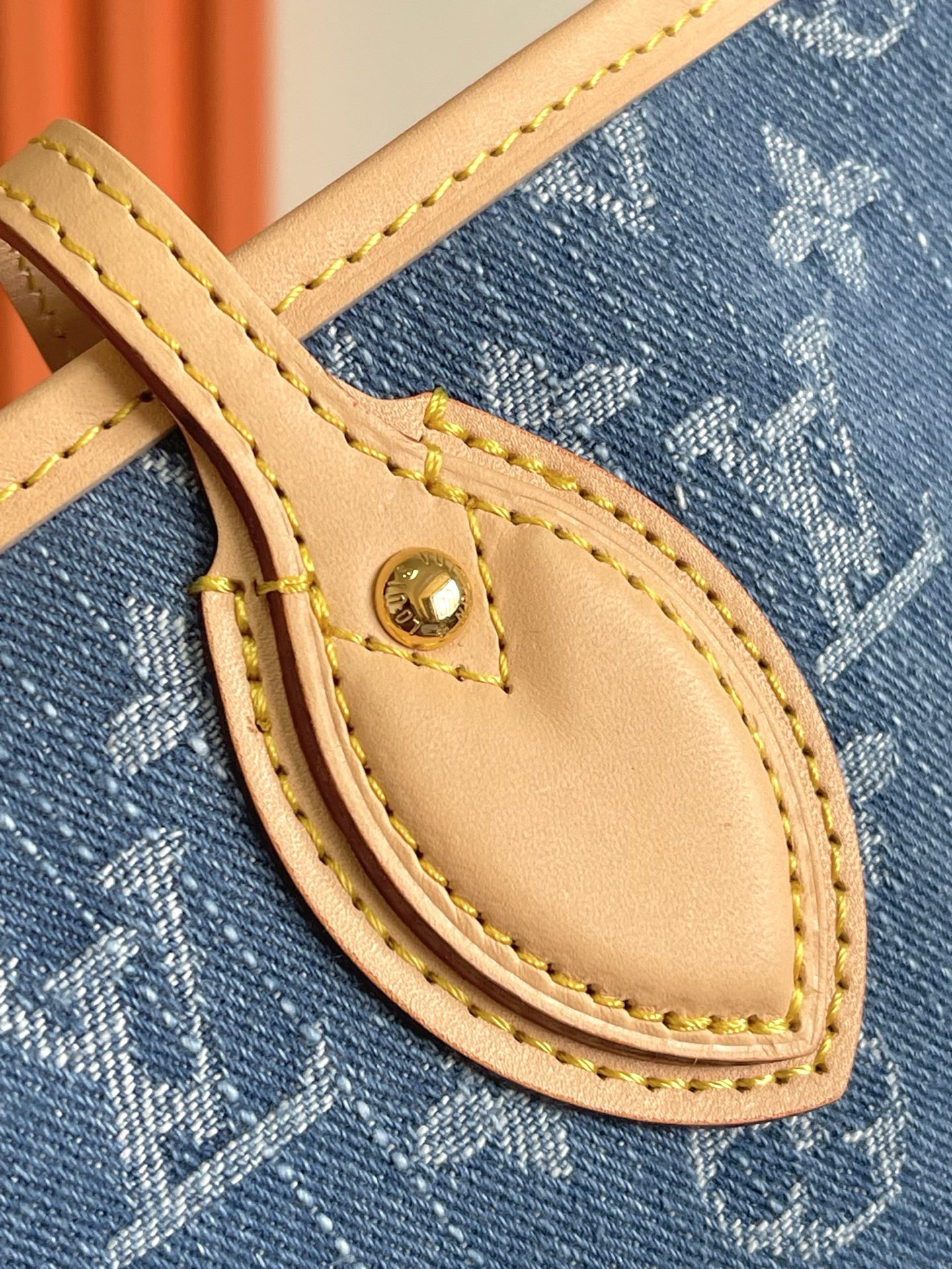Louis Vuitton Neverfull MM Monogram Denim Tote Bag - Image 4