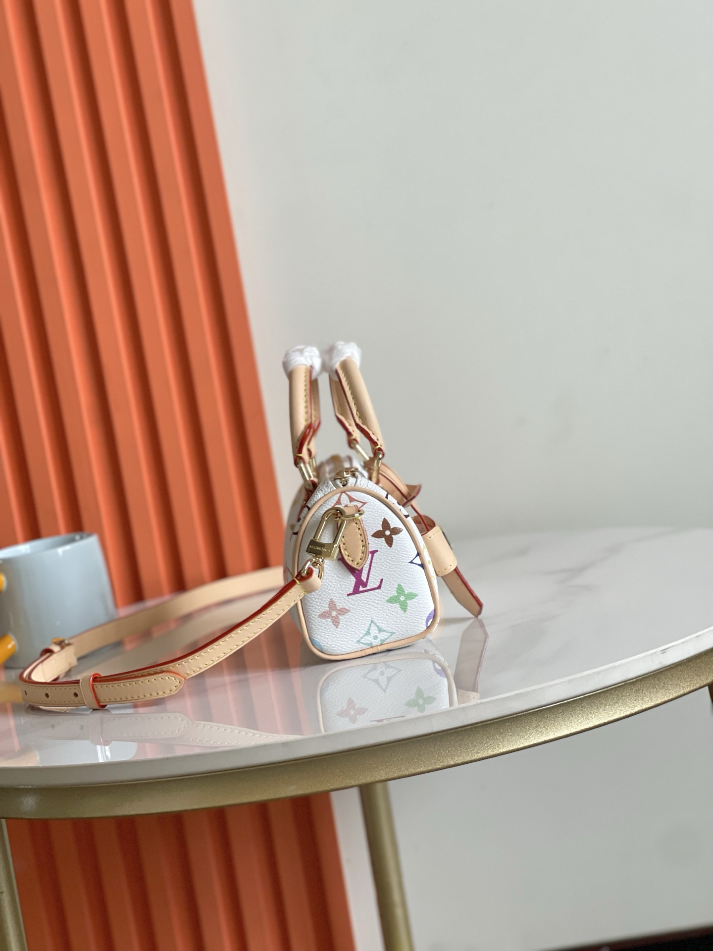 Louis Vuitton x Murakami Nano Speedy Monogram Crossbody Bag - Image 4