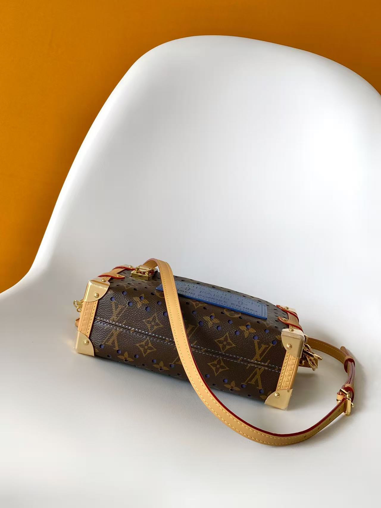 Louis Vuitton Side Trunk Medium Handbag in Monogram Perfo Canvas - Image 4