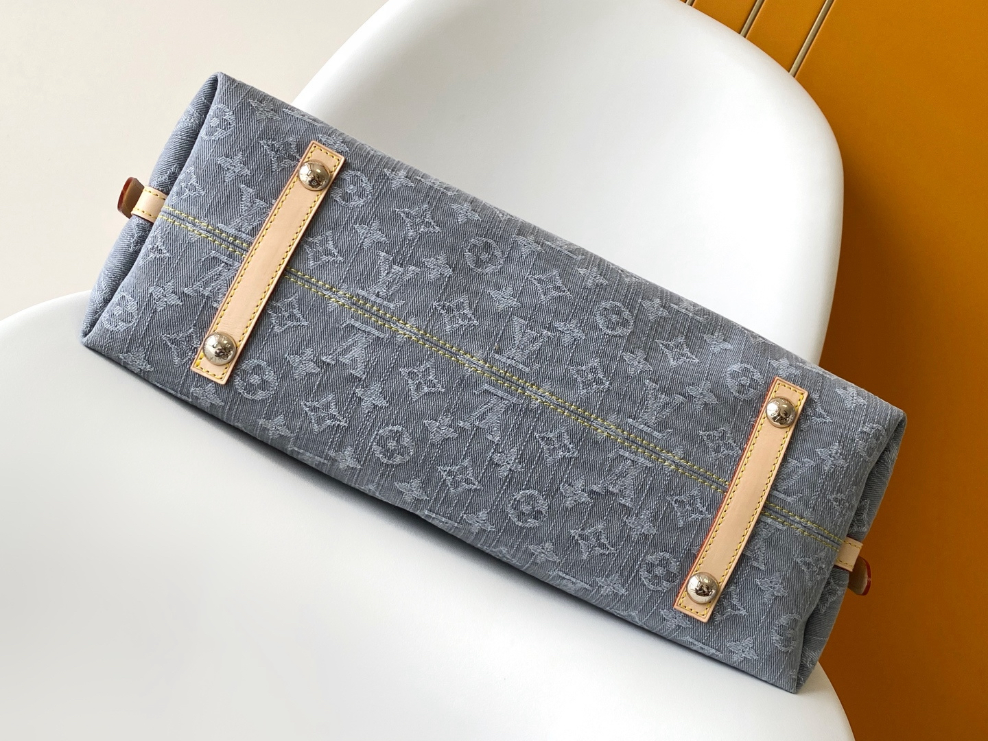 Louis Vuitton CarryAll MM Monogram Denim Handbag - Image 4