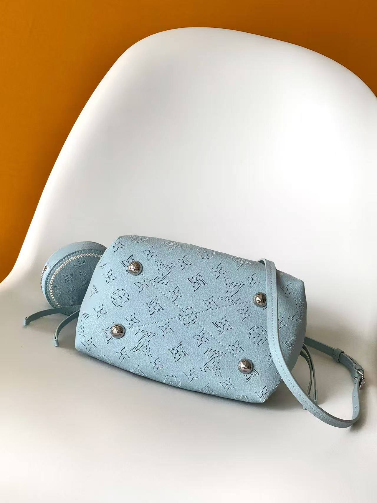 Monogram Perforated Leather Bucket Bag - Image 4