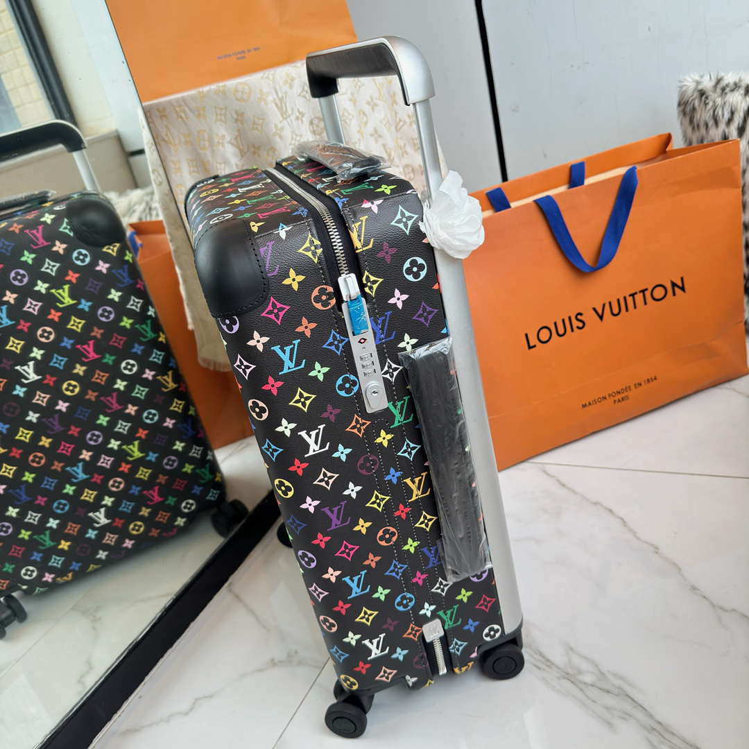 Louis Vuitton Horizon 55 Carry-On Suitcase in Black Multicolor Monogram - Image 4