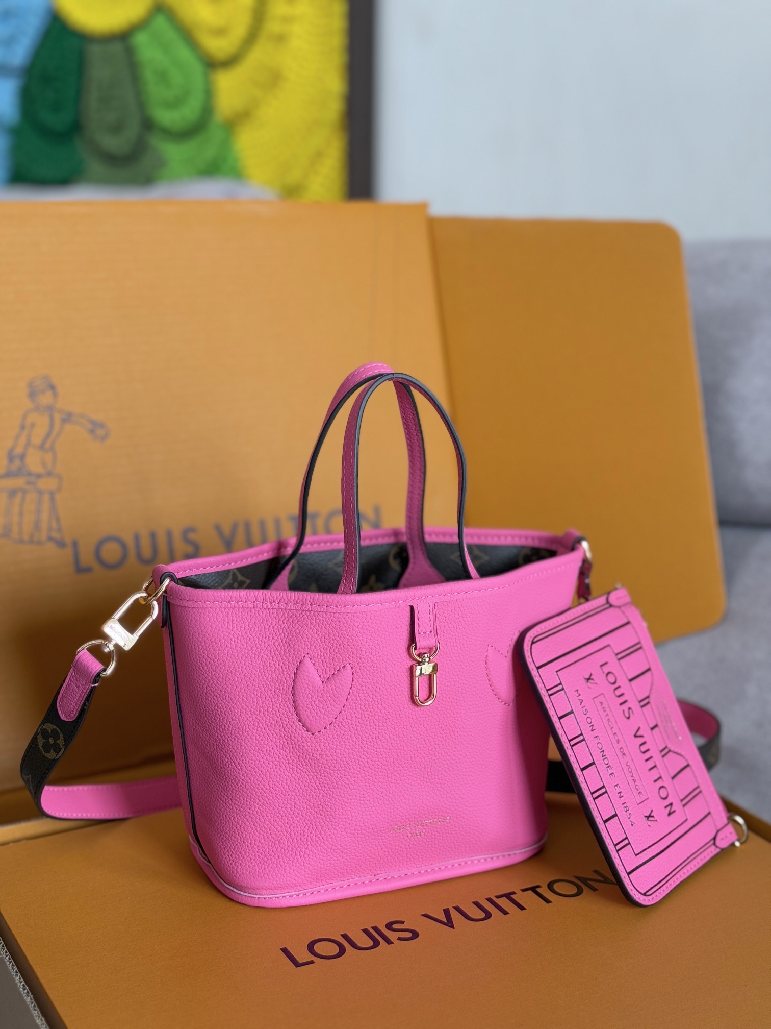 Neverfull Bandoulière Inside Out BB Reversible Tote Bag - Image 4