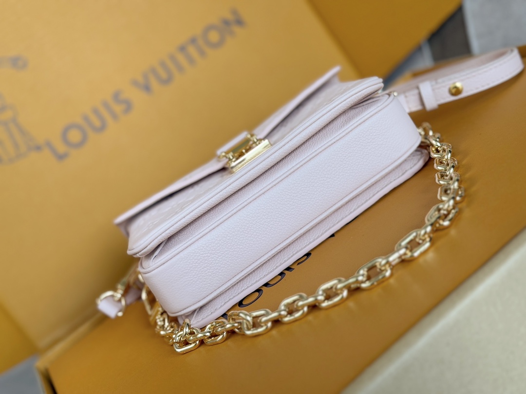 Louis Vuitton Pochette Metis East West Crossbody Bag in Monogram Empreinte Leather, Cherry Blossom Pink - Image 4