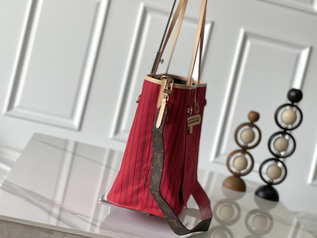 Neverfull MM Handbag in Damier Azur Canvas - Image 4
