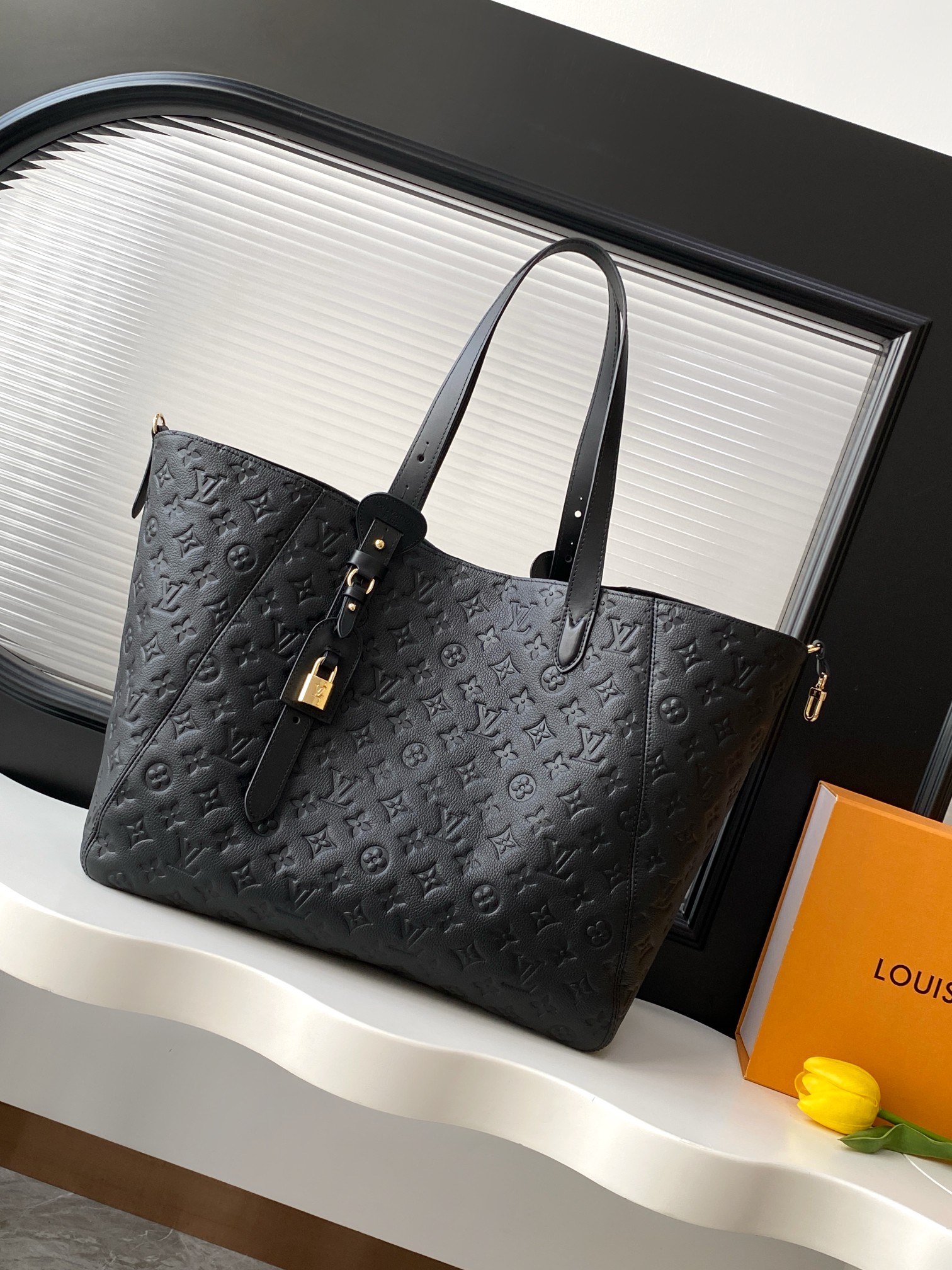 Louis Vuitton All In One MM Monogram Empreinte Leather Handbag - Image 4