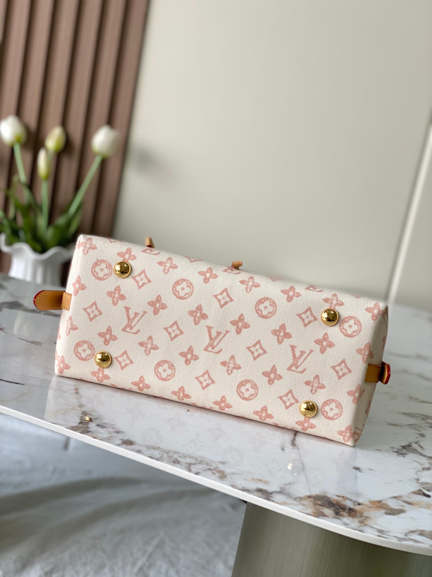 Louis Vuitton Carryall MM Monogram Origine Canvas Tote Bag, White - Image 4