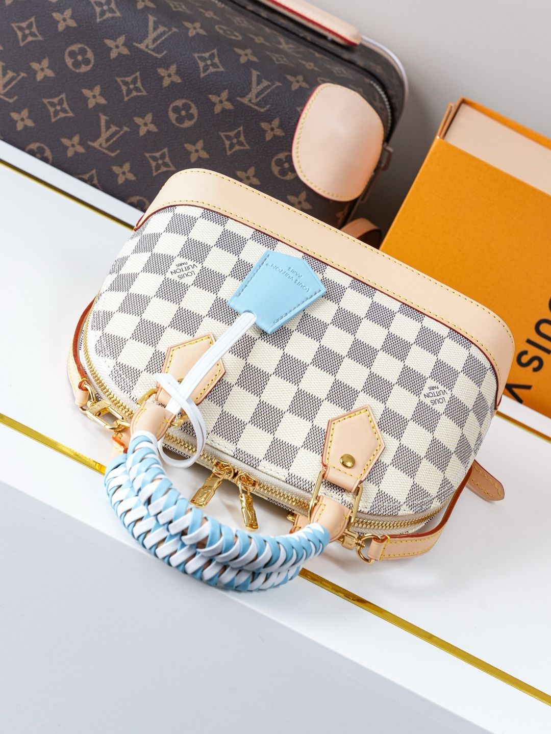 Louis Vuitton Alma BB Damier Azur Handbag - Image 4