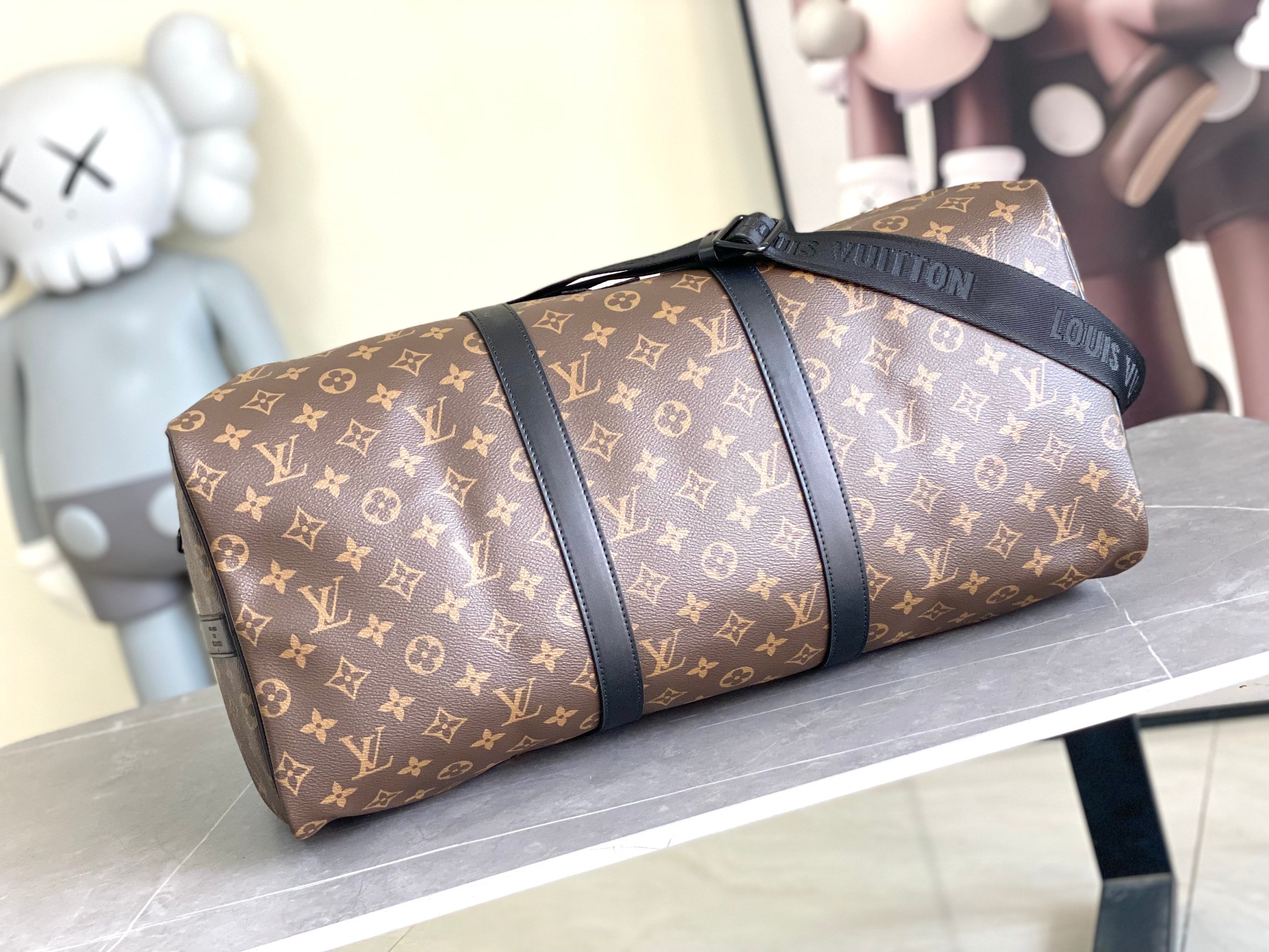 Louis Vuitton Keepall Bandouliere 50 Travel Bag Zoooom with Friends Embroidered Character - Image 4