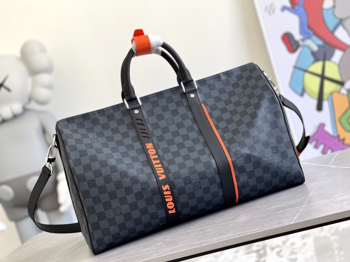 Louis Vuitton Keepall 45 Travel Bag Damier Cobalt - Image 4