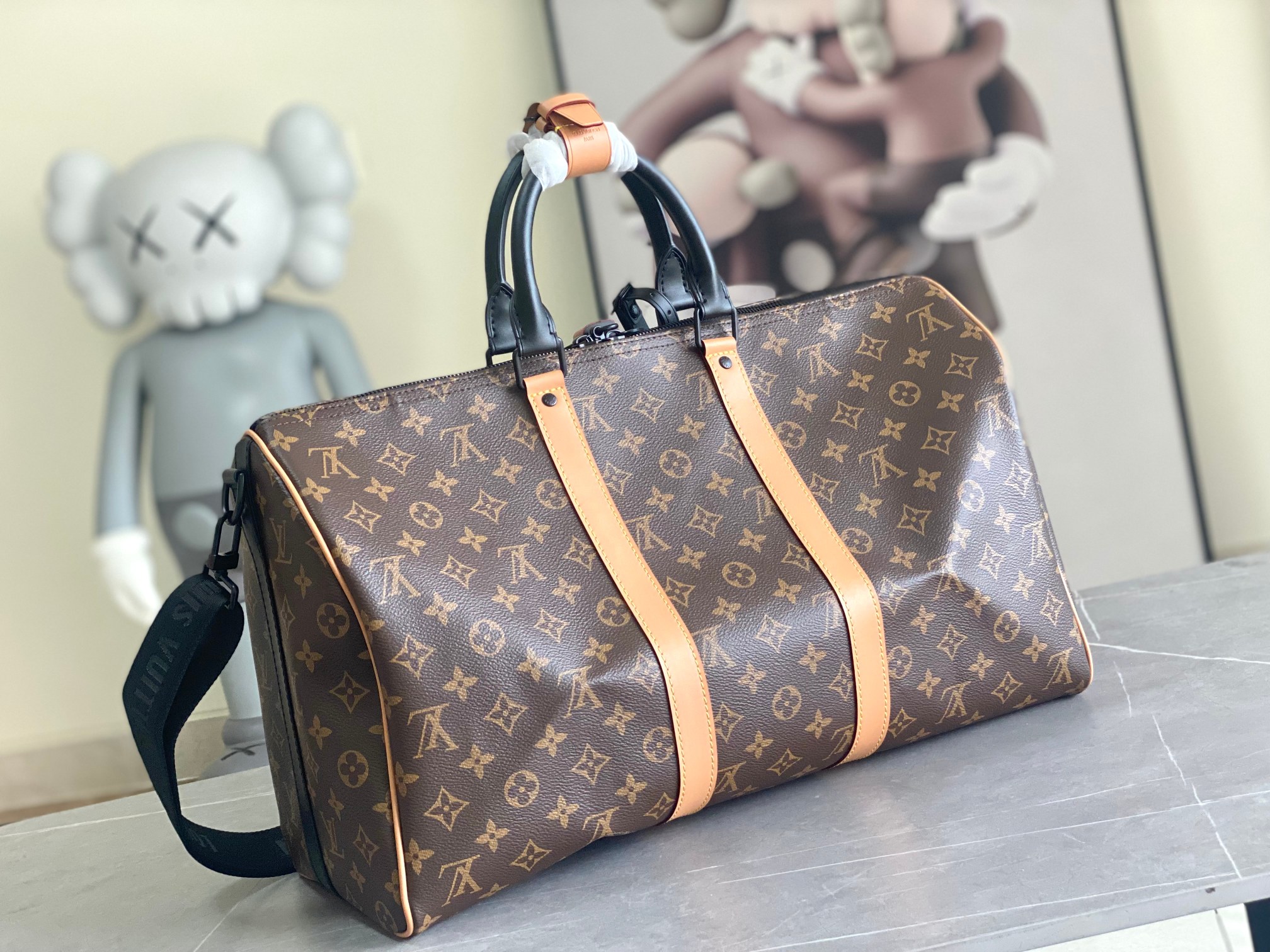 Louis Vuitton Keepall 45 Travel Bag with Shoulder Strap - Image 4