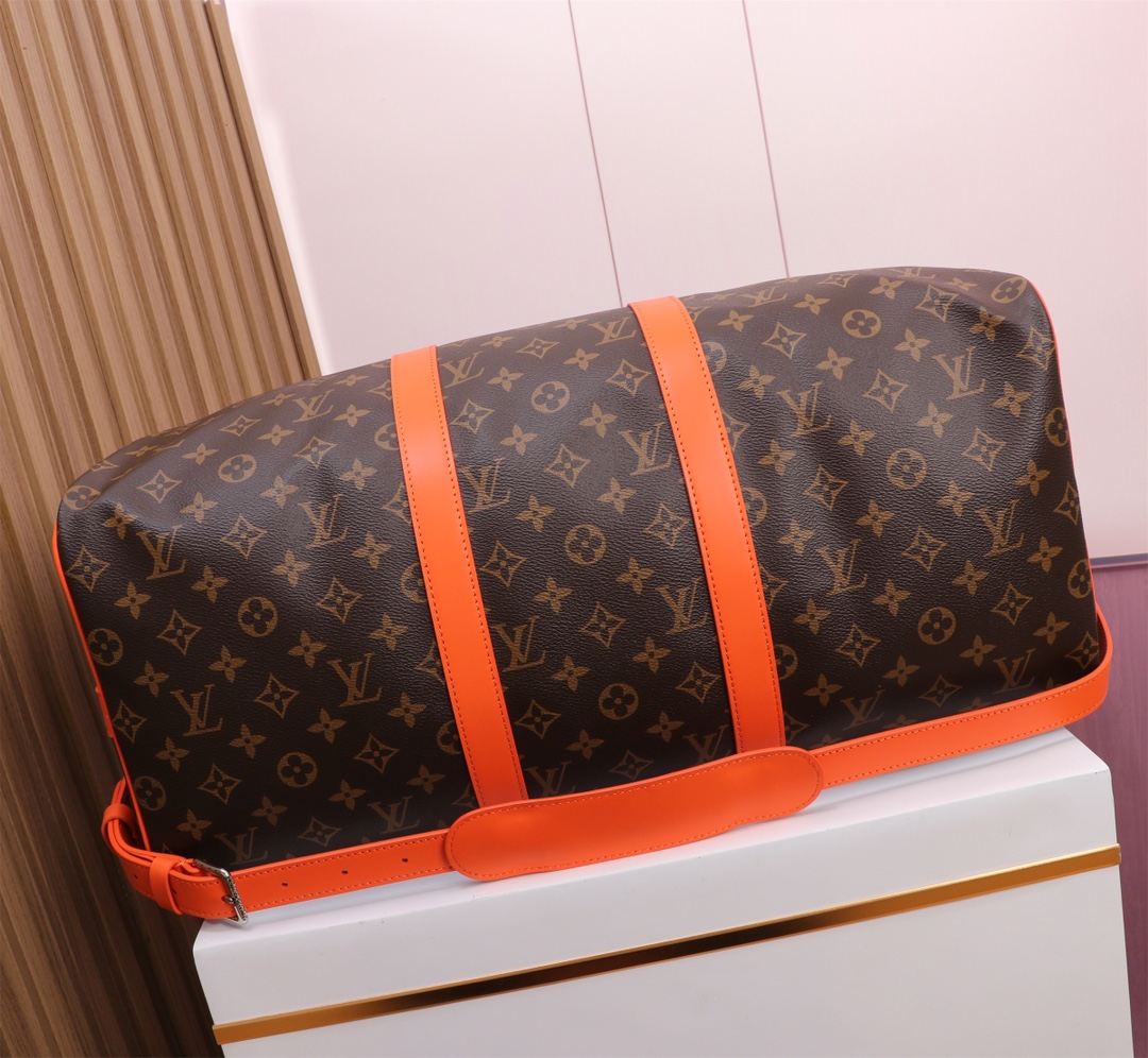 Keepall Bandouliere 50 Travel Bag in Monogram Macassar Canvas - Image 4