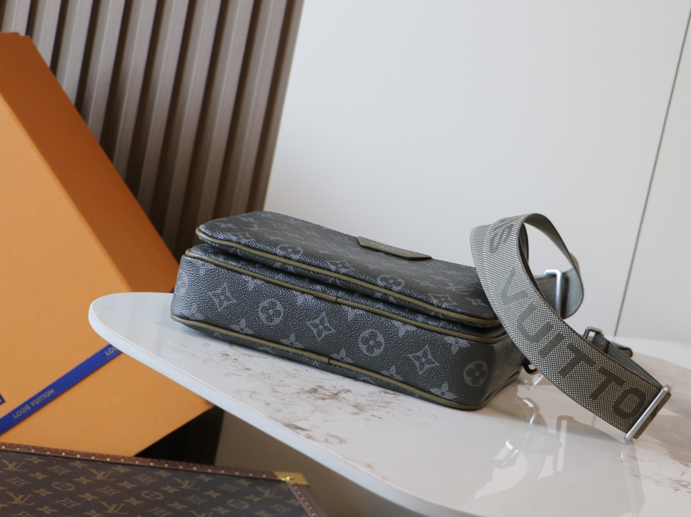 Louis Vuitton Trio Messenger Bag in Monogram Eclipse Canvas and Leather - Image 4