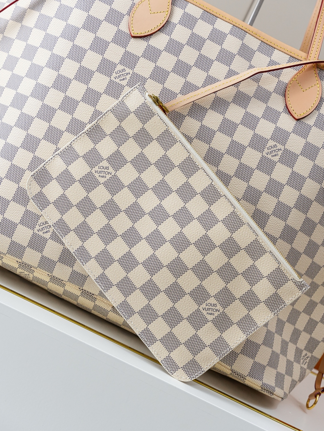 Louis Vuitton Neverfull Large Tote Bag M41360 in Damier Azur - Image 4