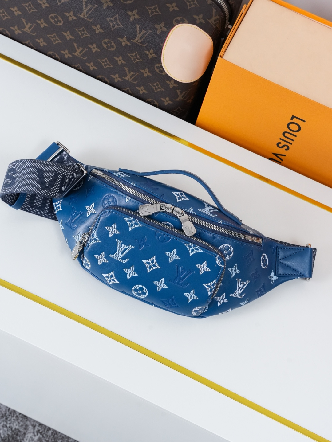 Louis Vuitton Rush Belt Bag in Monogram Shadow Leather - Image 4