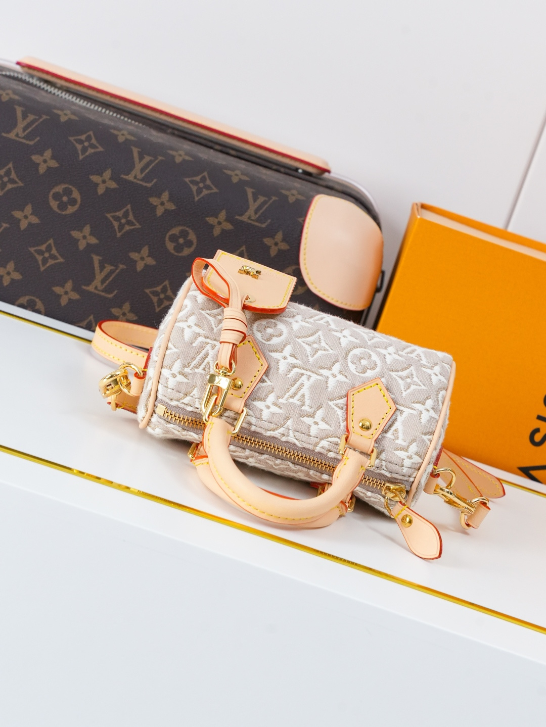 Louis Vuitton Nano Speedy Monogram Emblème Handbag - Image 4