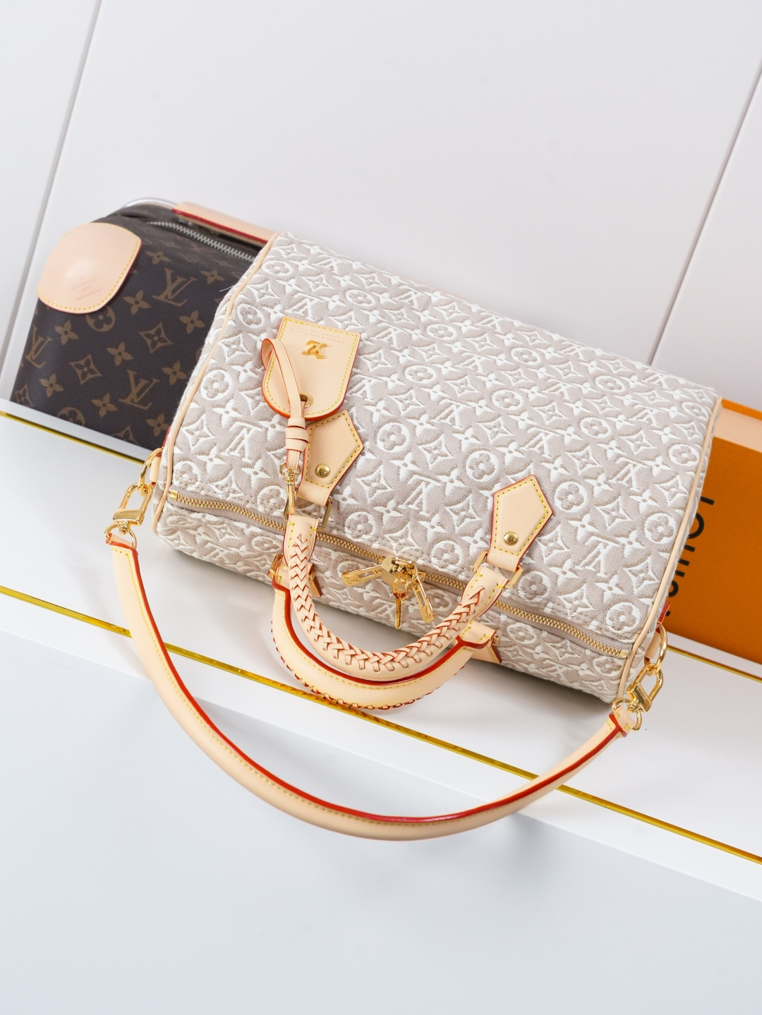 Louis Vuitton Speedy Soft 30 Monogram Emblème Handbag - Image 4
