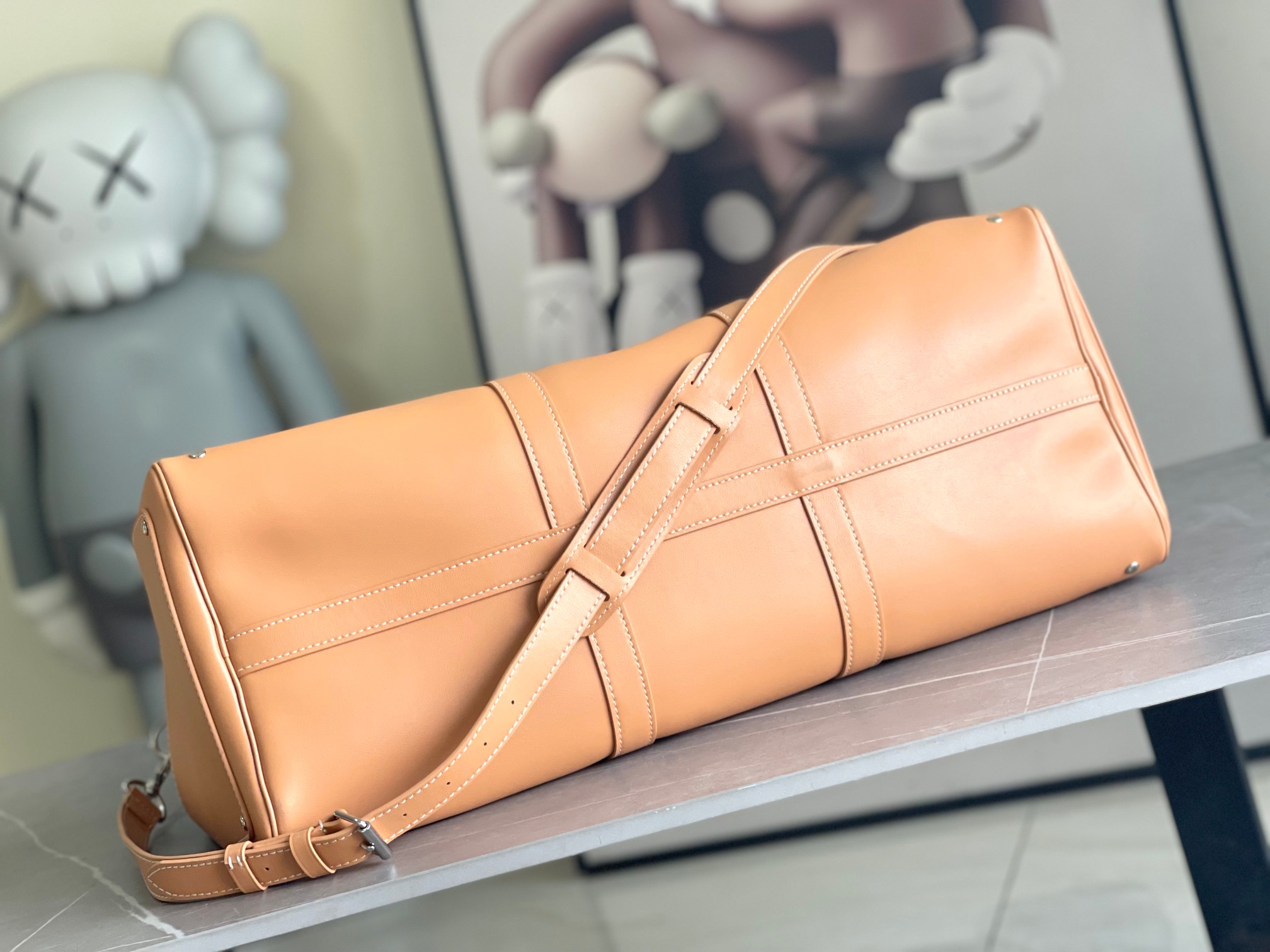 Louis Vuitton Keepall 50 Travel Bag with Shoulder Strap - Image 4
