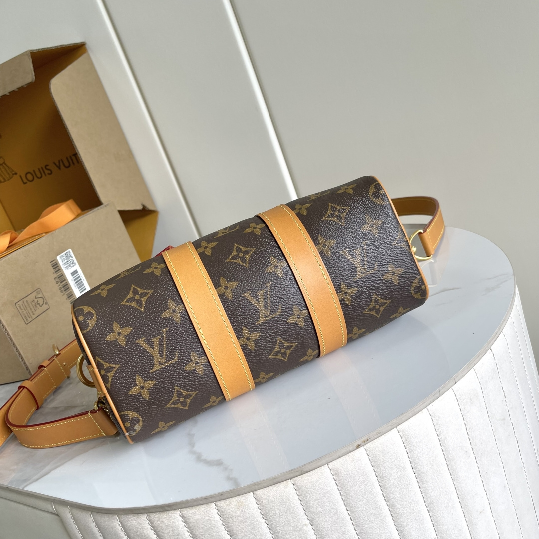 Louis Vuitton Keepall Bandoulière 25 Travel Bag – Monogram Macassar Canvas - Image 4