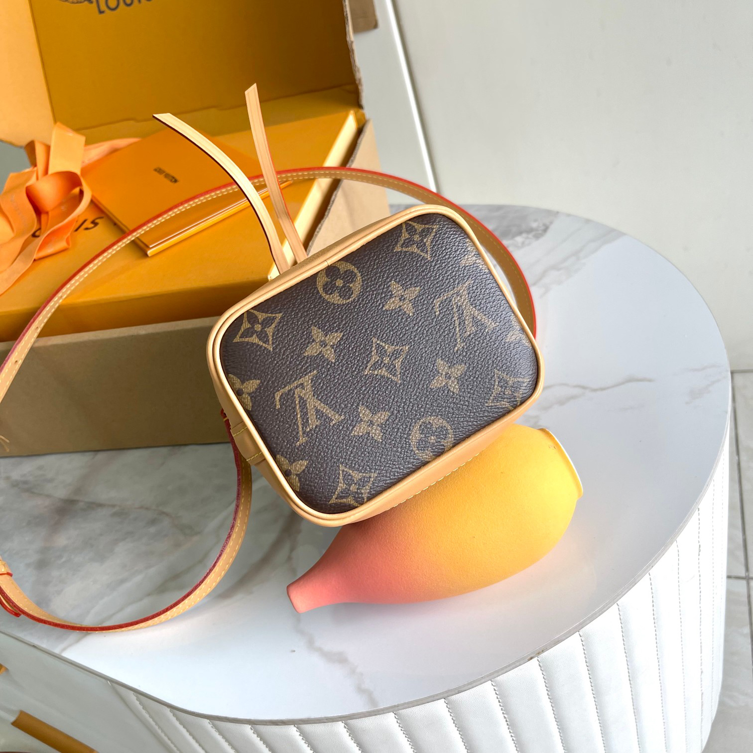Nano Noe Monogram Canvas Bucket Bag - Image 4