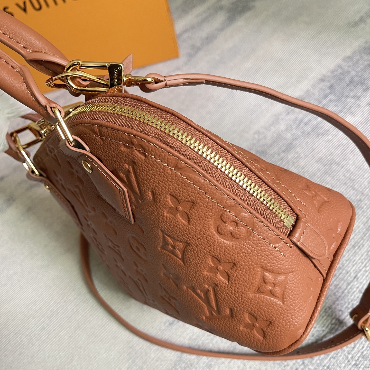 Louis Vuitton Alma BB Monogram Empreinte Leather Handbag - Image 4
